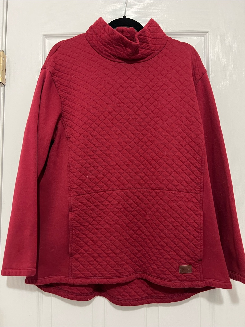 L.L. Bean Quilted Mock Neck Pullover